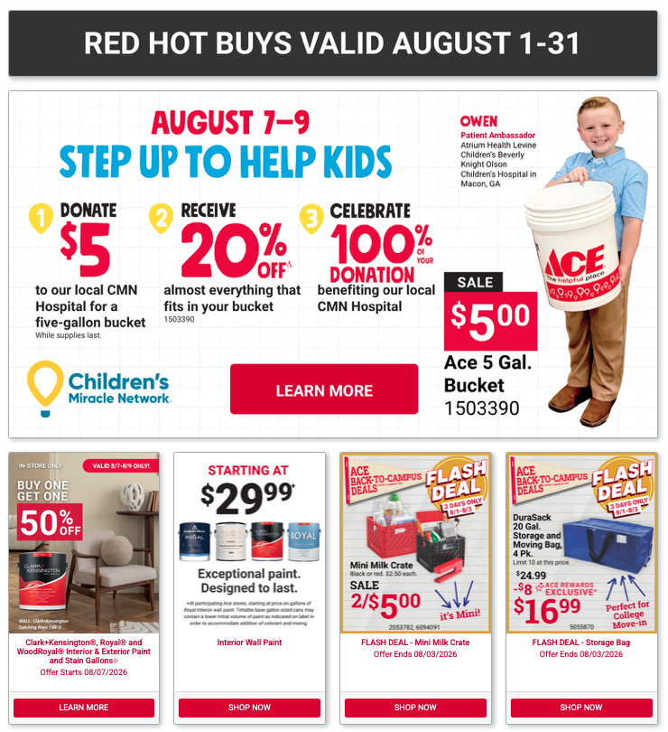 Ace Hardware Local Ad August 2026 1